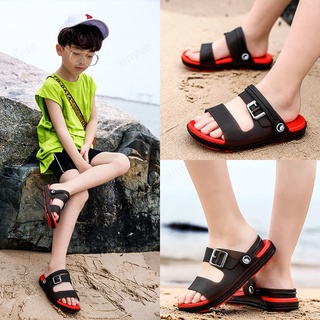 Zapatillas de niños zapatillas de interior de verano niño fresco zapatillas de bebé casa al aire libre antideslizante impermeable fondo suave padre-hijo de mediana edad niños zapatillas de playa