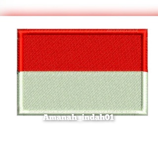Bedge LOGO bordado ATRIBUT emblema parche bandera roja blanco INDONESIA