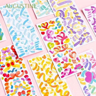 AUGUSTINE Stationery Rainbowsky Series Stickers Colorful Decoration Stickers Ribbon Sticker Planner Stickers Scrapbooking Diary Album Cute Stickers Korean DIY Material Material Stickers