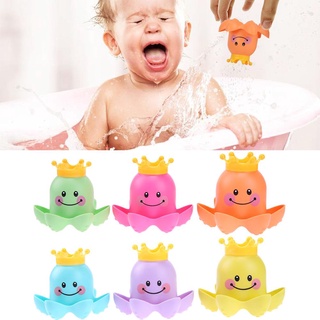 juguete de baño de moda pulpo natación agua suave sonido de goma flotador para bebé juguetes de baño