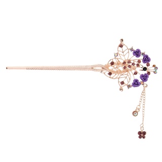 [[2]]] colgante palillo de pelo palillo flor horquilla chignon pin borla colgante decoración