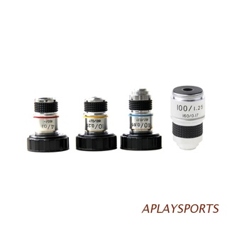 aplaysports 4x 10x 40x 100x microscopio de alta calidad objetivo objetivo acromático laboratorio biológico microscopio piezas
