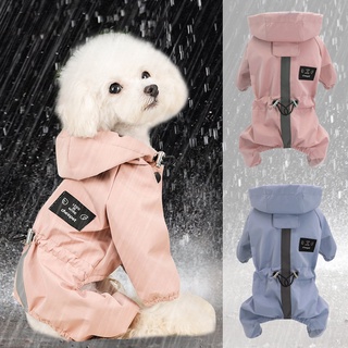 LEOTA Impermeable perro Impermeable ropa transpirable cachorro abrigo absorbente al aire libre reflectante perro suministros Impermeable malla perro chamarra/Multicolor (9)
