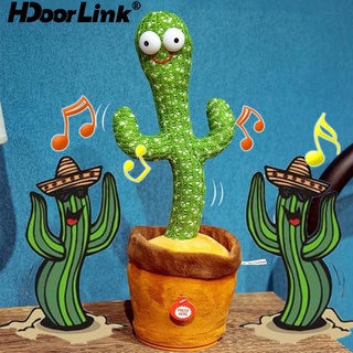 HdoorLink Tiktok Dancing Cactus Peluche Disco Divertido Muñeca 120 Canciones Swing Twisted Electric Dance Juguetes Musicales
