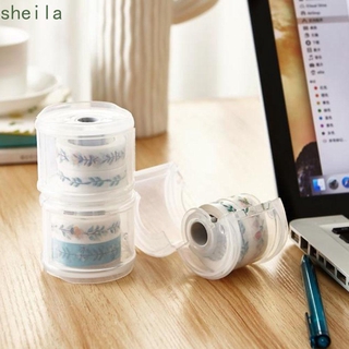 SHEILA Kawaii cortador de cinta transparente suministros escolares portatil Mini herramienta de plástico papelería