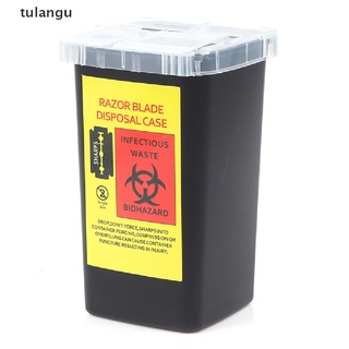 tagu tatuaje de plástico afilados contenedor biohazard eliminación de agujas caja de residuos negro.