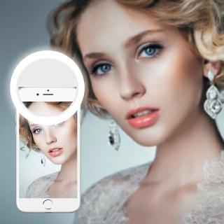 anillo led selfie novedad anillo de luz clip para teléfono celular foto lámpara