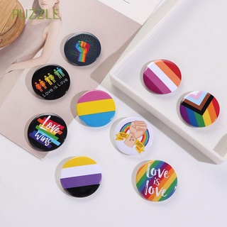 PUZZLE Hombres y mujeres Broche LGBT Solapa Pin de anillo Broche de arco iris Pin de hojalata Ropa Joyería Denim Insignia gay