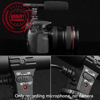 Micrófono de cámara para Nikon Canon DSLR DV entrevista grabación externa Y4C3