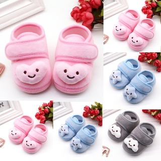 Infant Newborn Baby Girls Plush Stars Cloud Winter Boots Soft Sole Warm Shoes