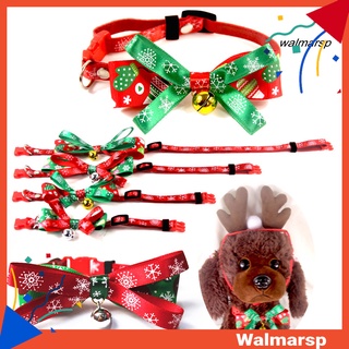 [WMP] Collar de perro de navidad para gato, corbata de arco ajustable, correa para el cuello, suministros para mascotas