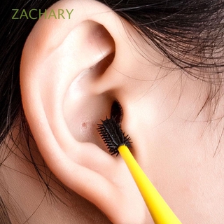 ZACHARY acero inoxidable removedor de cera reutilizable Earpick herramientas de cuidado de la oreja doble cabeza 360 limpieza profesional masaje espiral limpiador de Canal auditivo
