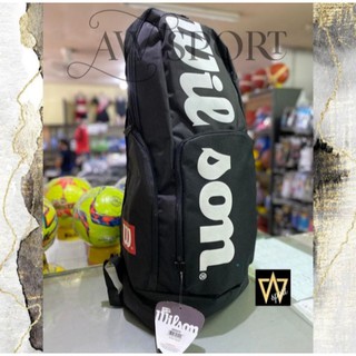 Wilson - mochila larga para tenis, bolsa de tenis, mochila, bolsa de tenis, color negro (1)