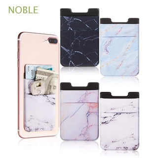 NOBLE Cellphone Accessory Phone Storage Wallet Universal Phone Back Pocket Card Holder Adhesive Sticker Elastic Credit Card Holder Mobile Phone Stickers Women Men ID Bus Card Phone Card Sleeve