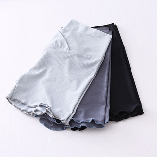 Hielo de seda pantalones cortos de maternidad desgaste delgado Anti vaciado pantalones de seguridad (2)