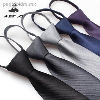 "Oficial Auténtico" Lazy Zipper Tie Hombre Profesional Traje formal Boda de negocios Rojo Negro Plata Gris Easy Pull