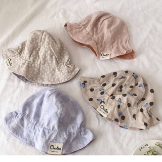 Gorro de bebe ✡El mismo sombrero bebé Corea del Sur y otoño Pescador doble cara ,,,sección delgada verano ,apretado visera solar♠