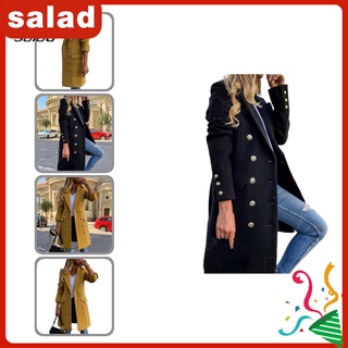 [sa] lana mujer greatcoat estilo largo color puro lana abrigo moda prendas de abrigo