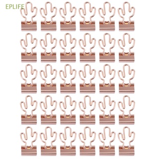 EPLIFE 30pcs High Quality Paper Clip File Metal Binder Clips New Mini Book Cat Heart Cactus Stationery Office Supplies