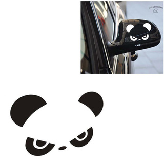 mus 2pcs reflectante hi panda espejo retrovisor coche cuerpo estilo pegatina extraíble impermeable