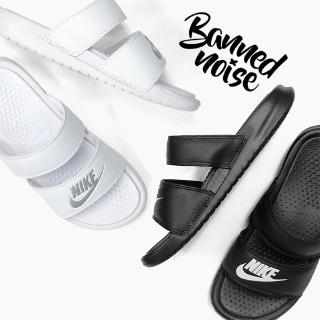 Nike zapatillas Nike Benassi doble correa Ninja negro y blanco zapatillas deportivas 819717-100-010 (1)