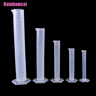 <rainbowcat> 10/25/50/100/250ml cilindro de medición de plástico de laboratorio graduado