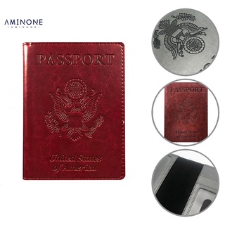 aminone cuero sintético pasaporte cubierta multifuncional resistente al desgaste titular de pasaporte antiarañazos para exteriores