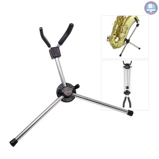 Foldable Tenor Saxophone Stand Portable Sax Metal Floor Stand Holder with Carry Bag