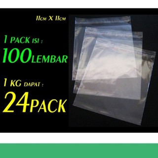 Alimentos/Pasteles embalaje plástico (hay adhesivo) OPP 11 X 11 Cm