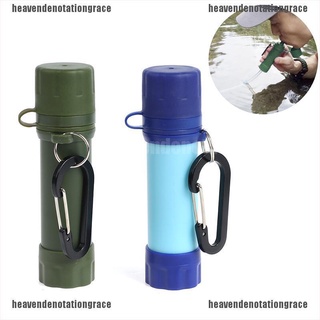 he5mx portátil supervivencia filtro de agua de paja purificador botella de camping de emergencia al aire libre 210907