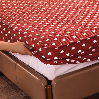 100% algodón Protector de colchón espesar sábana bajera ajustable individual/Queen/King tamaño altura 25 cm grueso Cadar