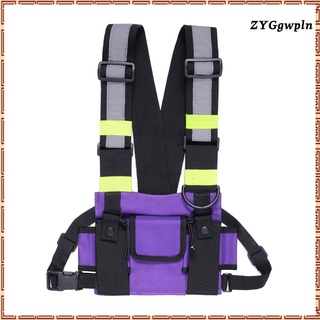 Nylon pecho Rig bolsa de Running mochila chaleco teléfono celular y accesorios titular ligero Pack para caminar ciclismo al aire libre (1)