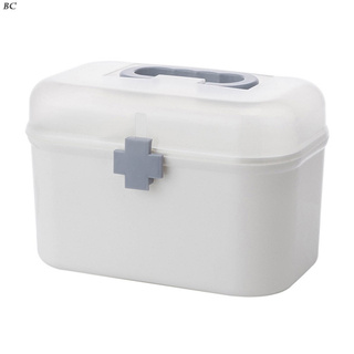 3/2 capa portátil botiquín de primeros auxilios caja de almacenamiento de plástico multifuncional familia Kit de emergencia caja con mango (4)