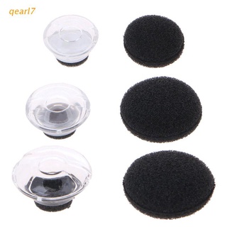 qearl7 - almohadillas de silicona suave para auriculares transparentes, accesorios de espuma negra para plantronics para voyager legend