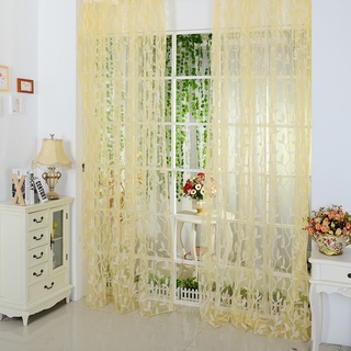 bylstore - cortina de tul para puerta de puerta, ventana, cortina, cortina, bufanda transparente