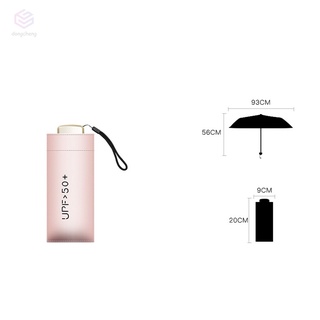mini paraguas plegable portátil ligero compacto de viaje paraguas de 5 pliegues paraguas sol unisex (5)