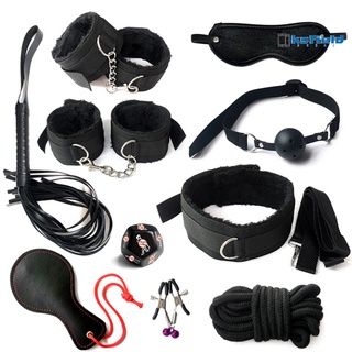 virginia 10Pcs/Set SM Game Restraint Bondage Whip Handcuffs Adult Couple Sex Toys Tools (4)