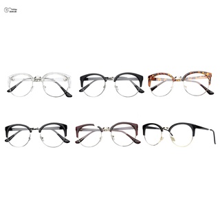 estilo retro de las mujeres de los hombres redondo nerd gafas transparentes gafas de marco de metal gafas colores: blanco transparente+marco más