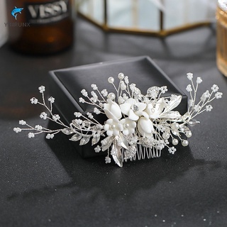 Nuevo estilo peine de novia tocado flor hecho a mano peine de novia sartén accesorios para el cabello