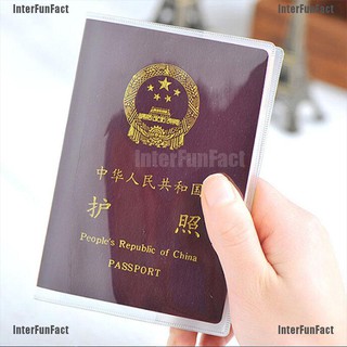 InterFunFact - funda transparente transparente para pasaporte, organizador, tarjeta de identificación, Protector de viaje