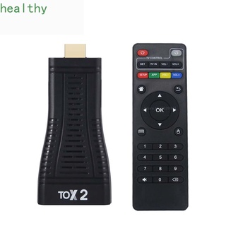 Saludable Mini Set Top Box HD TV Stick Smart Dongle 2.4G 5G WiFi 4K TOX2 Android 10.0 2GB 16GB Reproductor multimedia