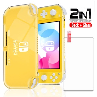 [ destacado ]2 in 1 TPU Case for Nintendo Switch Lite, Clear Protective Case for Nintendo Switch Lite with Tempered Glass Screen Protector