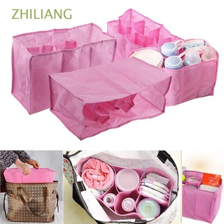 zhiliang organizador al aire libre bolsa de bebé interior forro en bolsa portátil de viaje botella de agua pañal cambio divisor de almacenamiento/multicolor