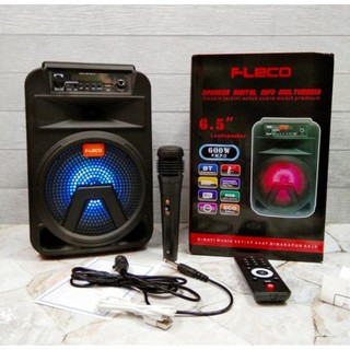 Fleco F-3363 6.5 ich altavoz bluetooth portátil/micrófono gratis/karaoke/radio fm
