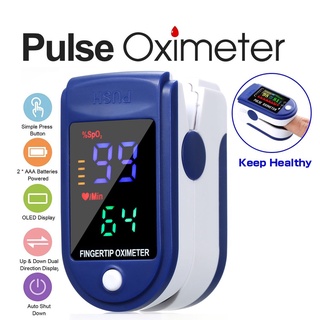 🔥[ady-STOCK] Oxímetro portátil de 4 colores LED GOGOTECH Pulsoximeter Home family Pulse Monitor de saturación de oxígeno en sangre con oxímetro de pulso Spo2 PR