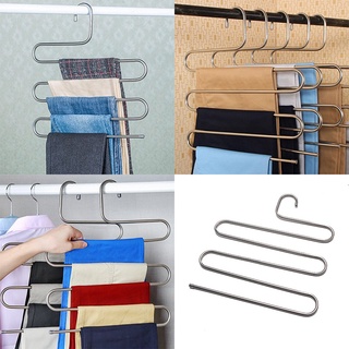 Pants Trousers Clothes Hanger Layers Clothing Storage Space Saver Rack Organizer ☆shuixudeniseAli