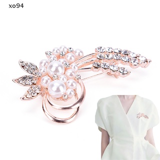 xo94 broche vintage moda pin rhinestone imitación perla flor broche accesorios de boda. (1)