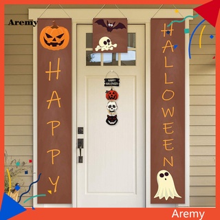 arem - signo de puerta ligero para halloween, diseño de madera, reutilizable para el hogar