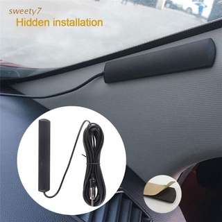 sweety7 ANT-309 Car FM Radio Hidden Antenna Patch Signal Booster 5-Meter Length Electronic Stereo Amplifier Windscreen Aerial