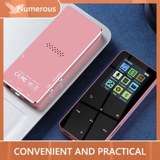 NUMEROUS_MX Nuevo Reproductor De Música MP3 MP4 De Metal Táctil De 1.8 Pulgadas Bluetooth 4.2 Soporta Tarjeta , Con Despertador FM Podómetro e-Book Altavoz Incorporado (1)